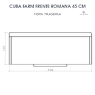 Cuba Cozinha Farm Sink Romana 45 Cm Estilo Fazenda Avental