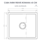 Cuba Cozinha Farm Sink Romana 45 Cm Estilo Fazenda Avental