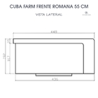 Cuba Cozinha Farm Sink Romana 55 Cm Estilo Fazenda Avental