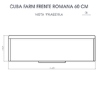 Cuba Cozinha Farm Sink Romana 60 Cm Estilo Fazenda Avental -