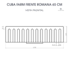 Cuba Cozinha Farm Sink Romana 65 Cm Estilo Fazenda Avental