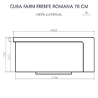 Cuba Cozinha Farm Sink Romana 70 Cm Estilo Fazenda Avental -
