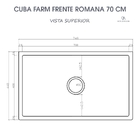 Cuba Cozinha Farm Sink Romana 70 Cm Estilo Fazenda Avental -