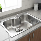 Cuba Cozinha Gourmet 60x42cm Inox Escovado + Kit Com Lixeira