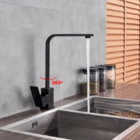 Cuba Cozinha Gourmet Aço Inox 60x42 Preto + Torneira Slim