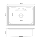 Cuba Cozinha Gourmet Aço Inox 60x42 Torneira Flexível Preta