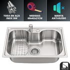 Cuba Cozinha Gourmet Inox Com Acessorios Soft 60x40 Escovada