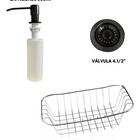 Cuba Cozinha Gourmet Inox Preta 50x40cm + Kit De Acessórios