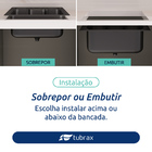 Cuba Cozinha Gourmet Luxo Acessórios Inox 304 Tubrax Preta