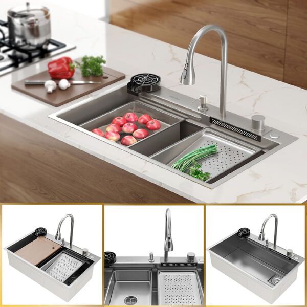 Cuba Cozinha Gourmet Miami Cascata Aço Inox 304 Goldenx