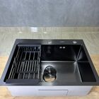 Cuba Cozinha Gourmet Mônaco Quadrada Preto Aço Inox 304 Com C