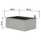 Cuba Cozinha Gourmet Mônaco Quadrada Preto Aço Inox 304 Com C