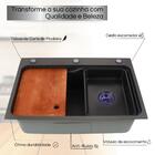 Cuba Cozinha Gourmet Para Pia Quadrada 45x68 Embutir Aço Inox