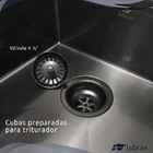 Cuba Cozinha Gourmet Preta Inox 304 Com Válvula - Tubrax