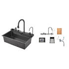 Cuba Cozinha Gourmet Torneira Cascata Lavador Copos - Cinza