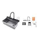 Cuba Cozinha Gourmet Torneira Cascata Lavador Copos - Prata