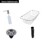 Cuba Cozinha Inox Para Pia Quadrada 50x40 Embutir Aço Inox 20