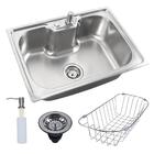 Cuba Cozinha Inox Para Pia Quadrada 50x40 Embutir Aço Inox 20