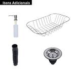 Cuba Cozinha Inox Para Pia Quadrada 60x42 Embutir Aço Inox 20