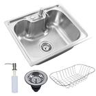 Cuba Cozinha Inox Para Pia Quadrada 60x42 Embutir Aço Inox 20