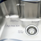 Cuba Cozinha Luxo Gourmet Inox Com Acessórios Aquas + Tábua D