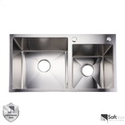 Cuba Cozinha Pia Dupla Inox Escovada E Torneira Monocomando