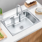 Cuba Cozinha Pia Gourmet 70x45 Completa Com Acessórios Aço In