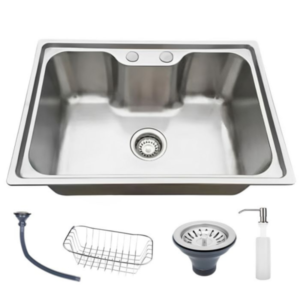 Cuba Cozinha Pia Gourmet 70x45 Completa Com Acessórios Aço In