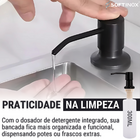 Cuba Cozinha Pia Gourmet Aço Inox 304 Preta Luxo Quadrada Sob