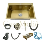 Cuba Cozinha Pia Inox Dourado Quadrada 60x45 Gourmet Com Aces