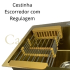 Cuba Cozinha Pia Inox Dourado Quadrada 60x45 Gourmet Com Aces