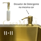 Cuba Cozinha Pia Inox Dourado Quadrada 60x45 Gourmet Com Aces