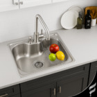 Cuba Cozinha Pia Inox Gourmet 50x40cm Escovada Estilo Morgana