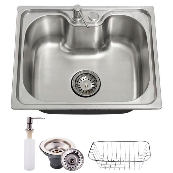 Cuba Cozinha Pia Inox Gourmet 50x40cm Escovada Estilo Morgana