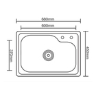 Cuba de aço inox para cozinha Ravena