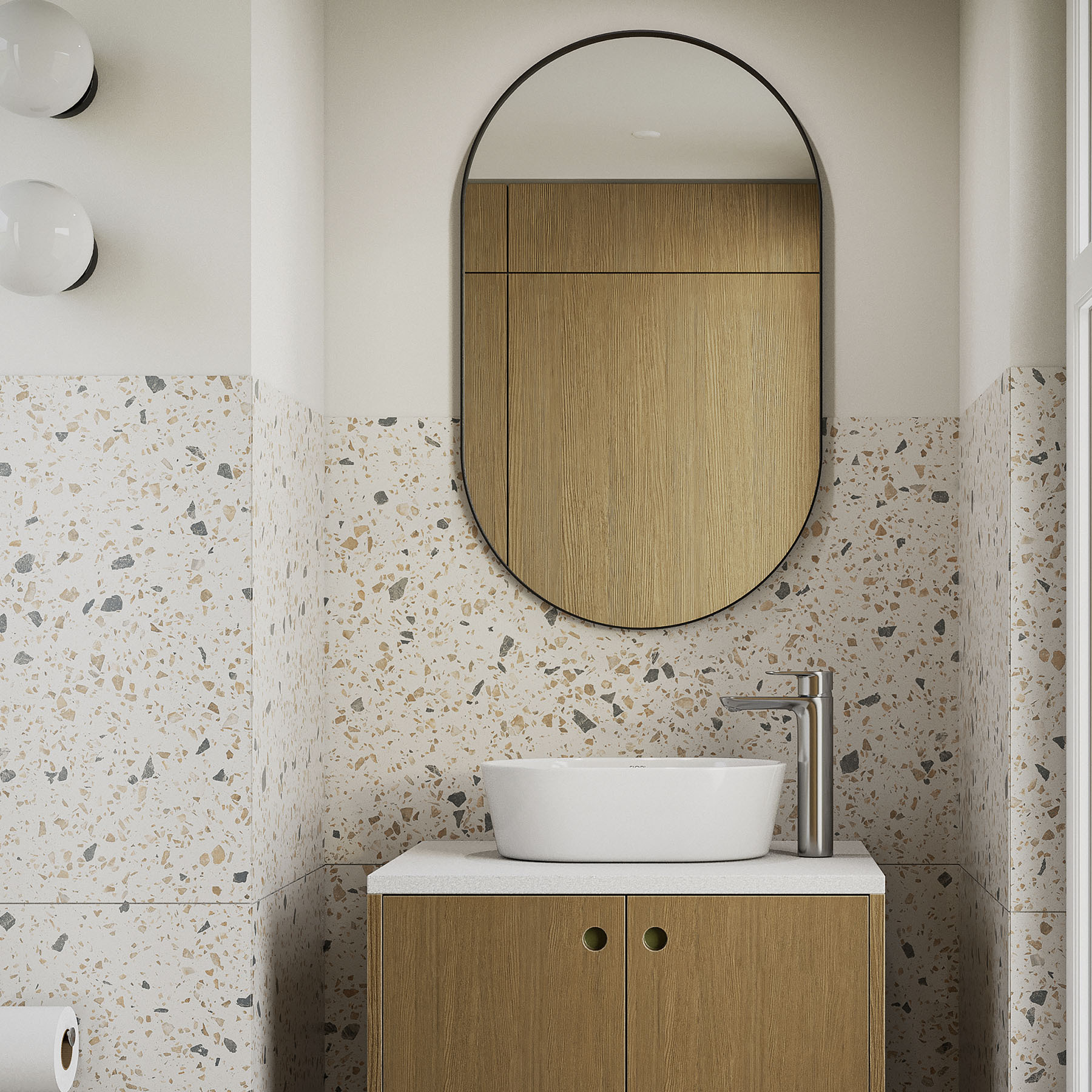 Cuba para Banheiro de Apoio Louça Oval Branca CB14 Fiori