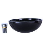 Cuba De Apoio 30cm Preto + Torneira Link + Válvula Para Banhe