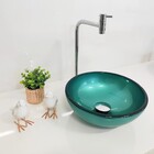 Cuba De Apoio 30cm Verde Mar + Torneira Link + Válvula Para B