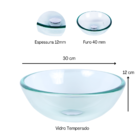 Cuba De Apoio 30cm Vermelha + Torneira Cascata + Válvula Para