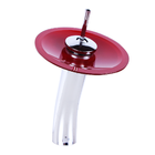 Cuba De Apoio 30cm Vermelha + Torneira Cascata + Válvula Para