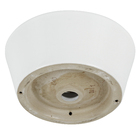 Cuba de Apoio de Cerâmica Redonda 35x35x13cm Branca CB13 Fiori