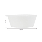 Cuba de Apoio de Cerâmica Redonda 35x35x13cm Branca CB13 Fiori