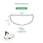 Cuba De Apoio 360x360x155mm Ceramica Marca Reno Modelo Rc180