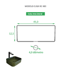 Cuba De Apoio 450x350x125mm Ceramica Marca Reno Modelo Rc480