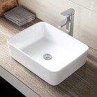 Cuba de Apoio Banheiro Lavabo Sobrepor Retangular de Porcelan