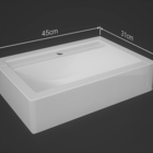 Cuba De Apoio Banheiro Marmorite Branco Retangular Toleato Br