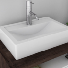 Cuba De Apoio Banheiro Marmorite Branco Retangular Toleato Br