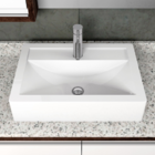 Cuba De Apoio Banheiro Marmorite Branco Retangular Toleato Br