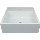 Cuba De Apoio Banheiro Onix Pedra 40x40cm Branco Standard