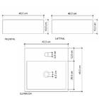 Cuba De Apoio Banheiro Onix Pedra 40x40cm Branco Standard